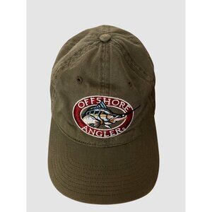 Offshore Angler Olive Green Baseball Cap With Embroidered Fish Logo